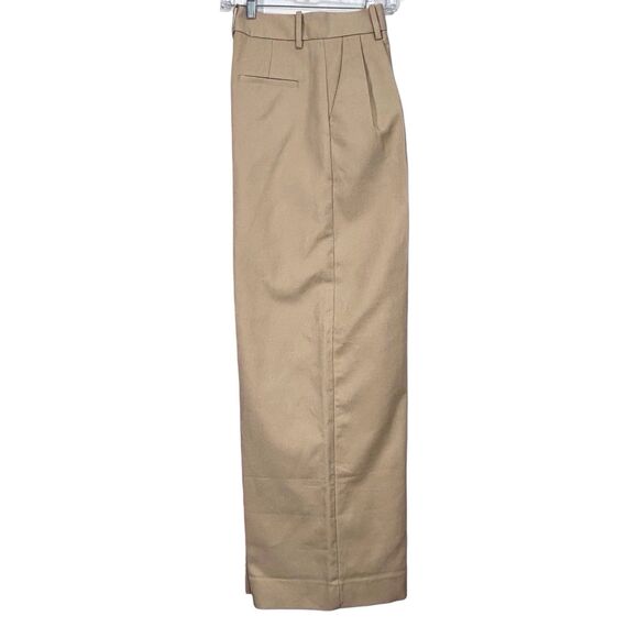 Banana Republic Cruise Wide Leg Pants Pleated High Rise Maverick Tan Size 4 Long - Picture 7 of 10
